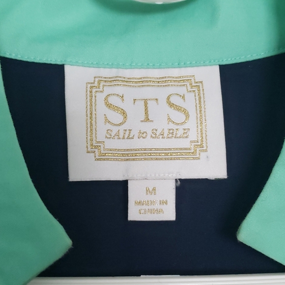 EUC Sail to Sable Navy & Mint Classic Tunic Dress - Picture 2 of 4